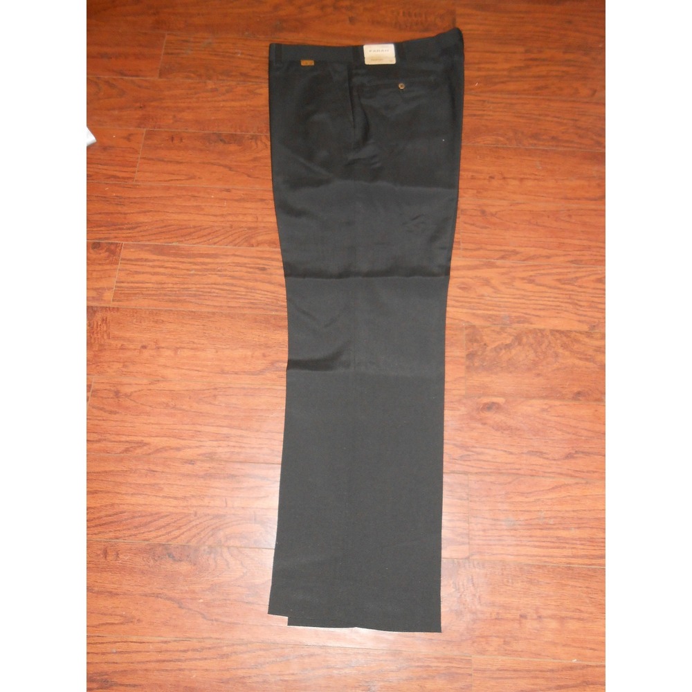 Mens Authentic‎ Farah Premium Master Weave Black 38x31 Dress Pants Chinos Slacks